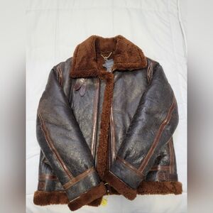 Brown Shearling Leather Jacket